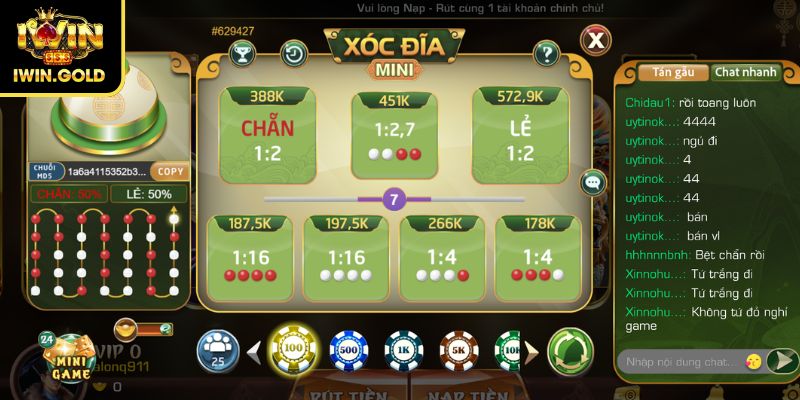 Công Thức Đánh Xóc Đĩa Online Giúp Bạn Thắng Lớn Từ IWIN 2 Đánh cửa phụ để nhân thưởng