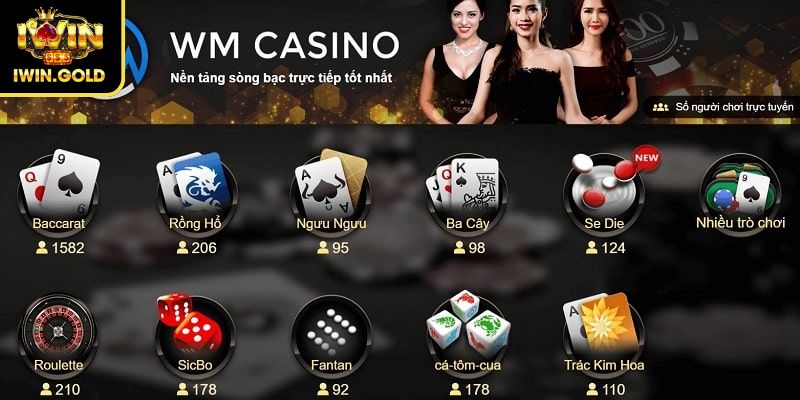 Sảnh WM IWIN - Điểm Đến Casino Online Hấp Dẫn Cho Cao Thủ 2 Điểm vượt trội thu hút người chơi WM Casino tại IWIN